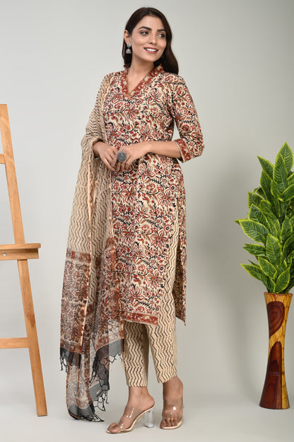 Cotton Suit with Pure Kota Doriya Dupatta