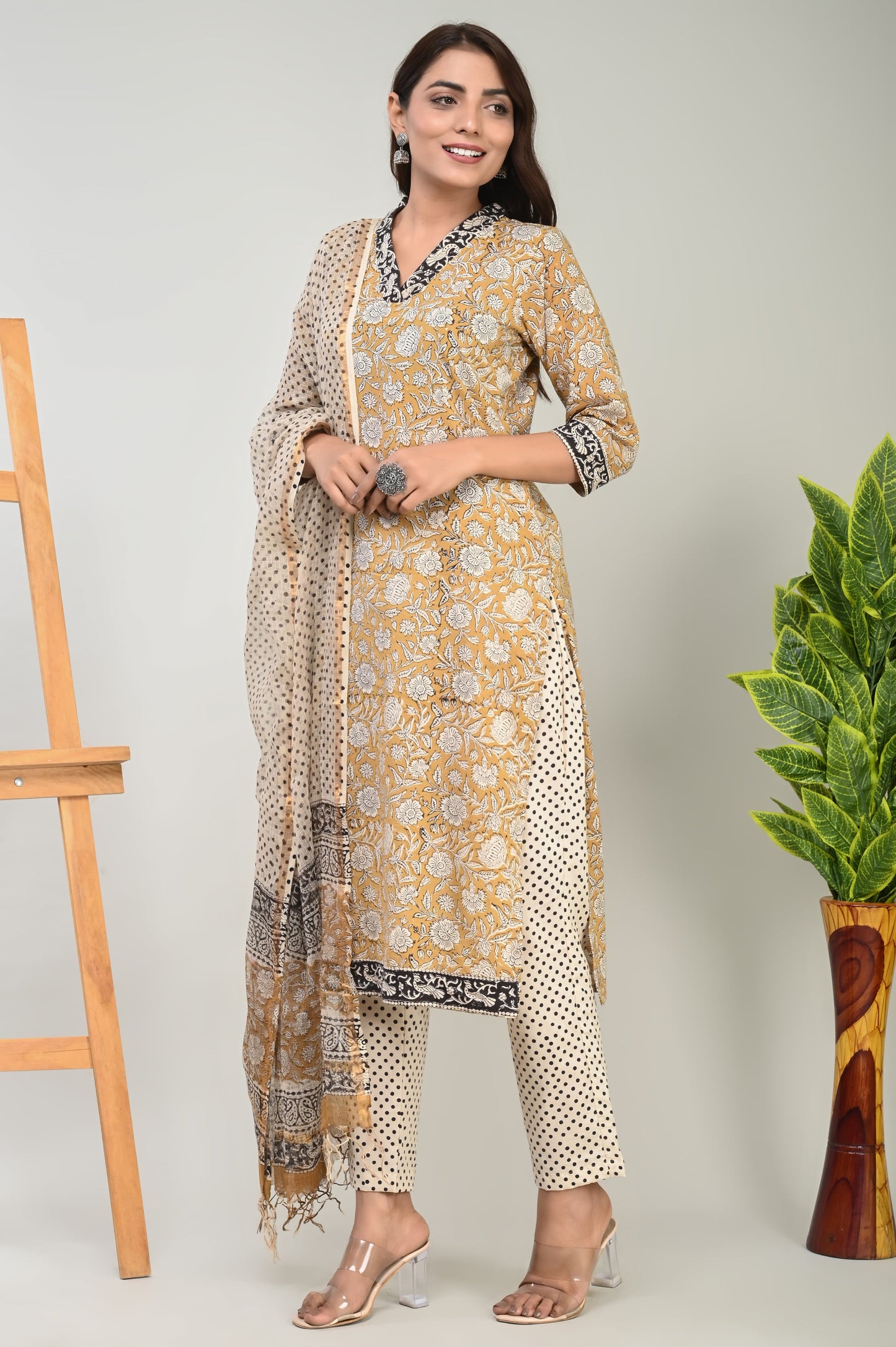 Cotton Suit with Pure Kota Doriya Dupatta