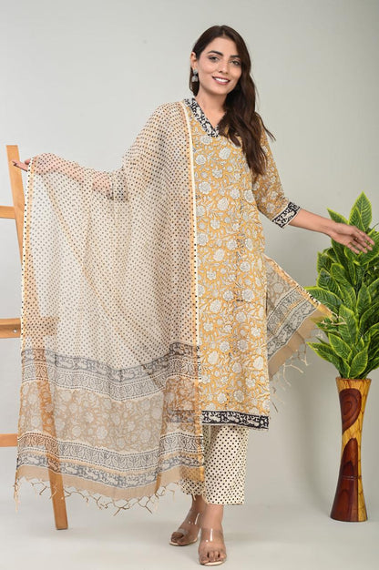 Cotton Suit with Pure Kota Doriya Dupatta