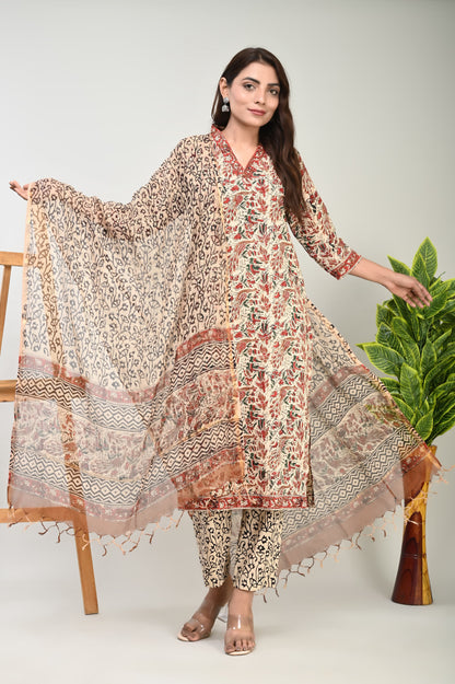 Cotton Suit with Pure Kota Doriya Dupatta