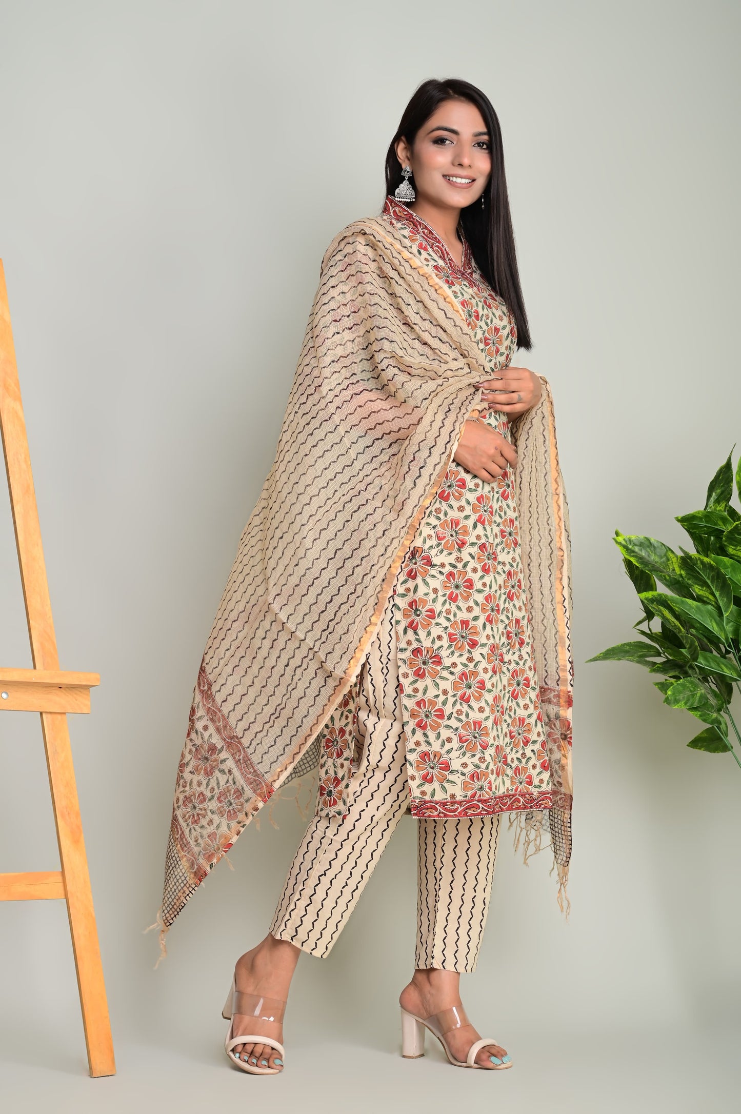 Cotton Suit with Pure Kota Doriya Dupatta