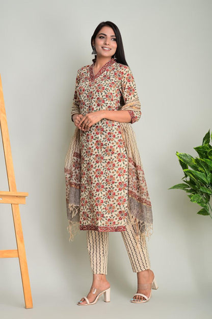 Cotton Suit with Pure Kota Doriya Dupatta