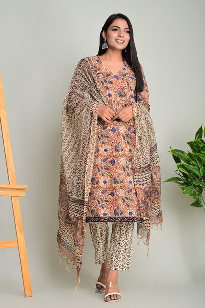 Cotton Suit with Pure Kota Doriya Dupatta