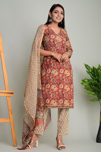 Cotton Suit with Pure Kota Doriya Dupatta