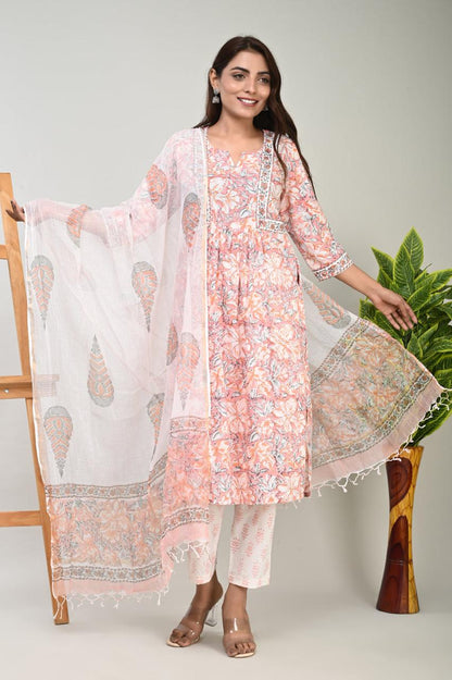 Cotton Suit with Pure Kota Doriya Dupatta