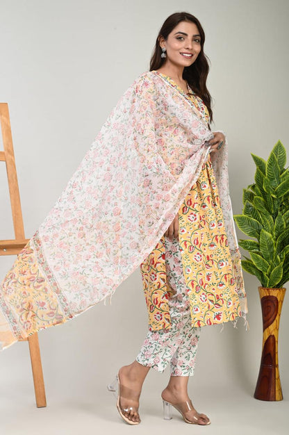 Cotton Suit with Pure Kota Doriya Dupatta