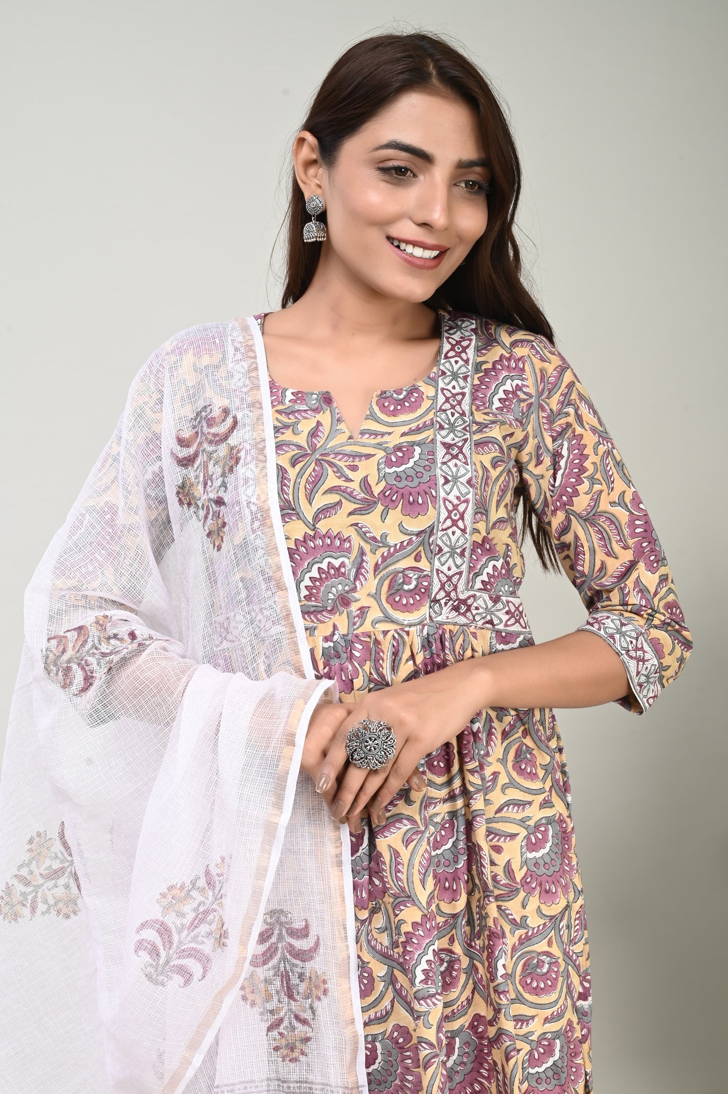 Cotton Suit with Pure Kota Doriya Dupatta