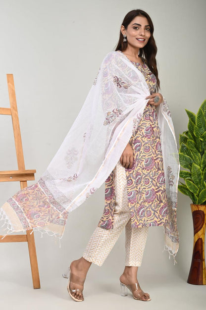 Cotton Suit with Pure Kota Doriya Dupatta