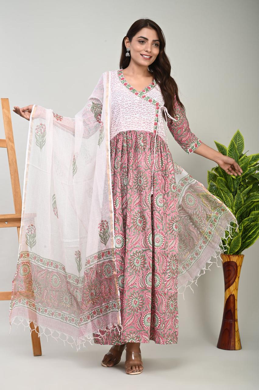 Cotton Suit with Pure Kota Doriya Dupatta