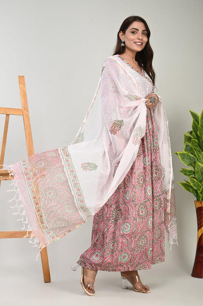 Cotton Suit with Pure Kota Doriya Dupatta