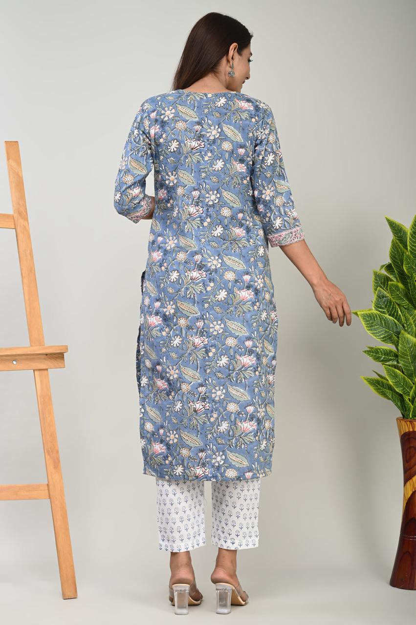 Cotton Suit with Pure Kota Doriya Dupatta