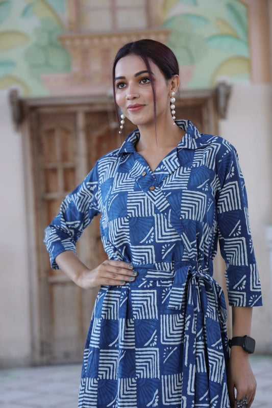 Block Printed One Piece Dress