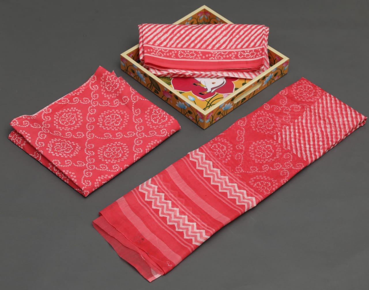 Cotton Suit with Mulmul Cotton Dupatta