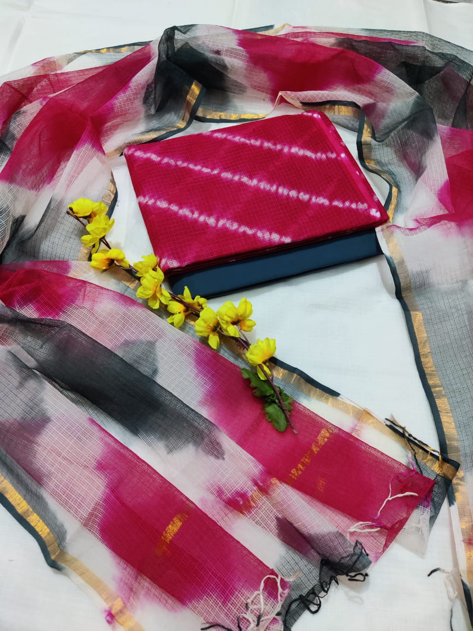 Block printed Kota Doriya Suit with Kota Doriya Dupatta