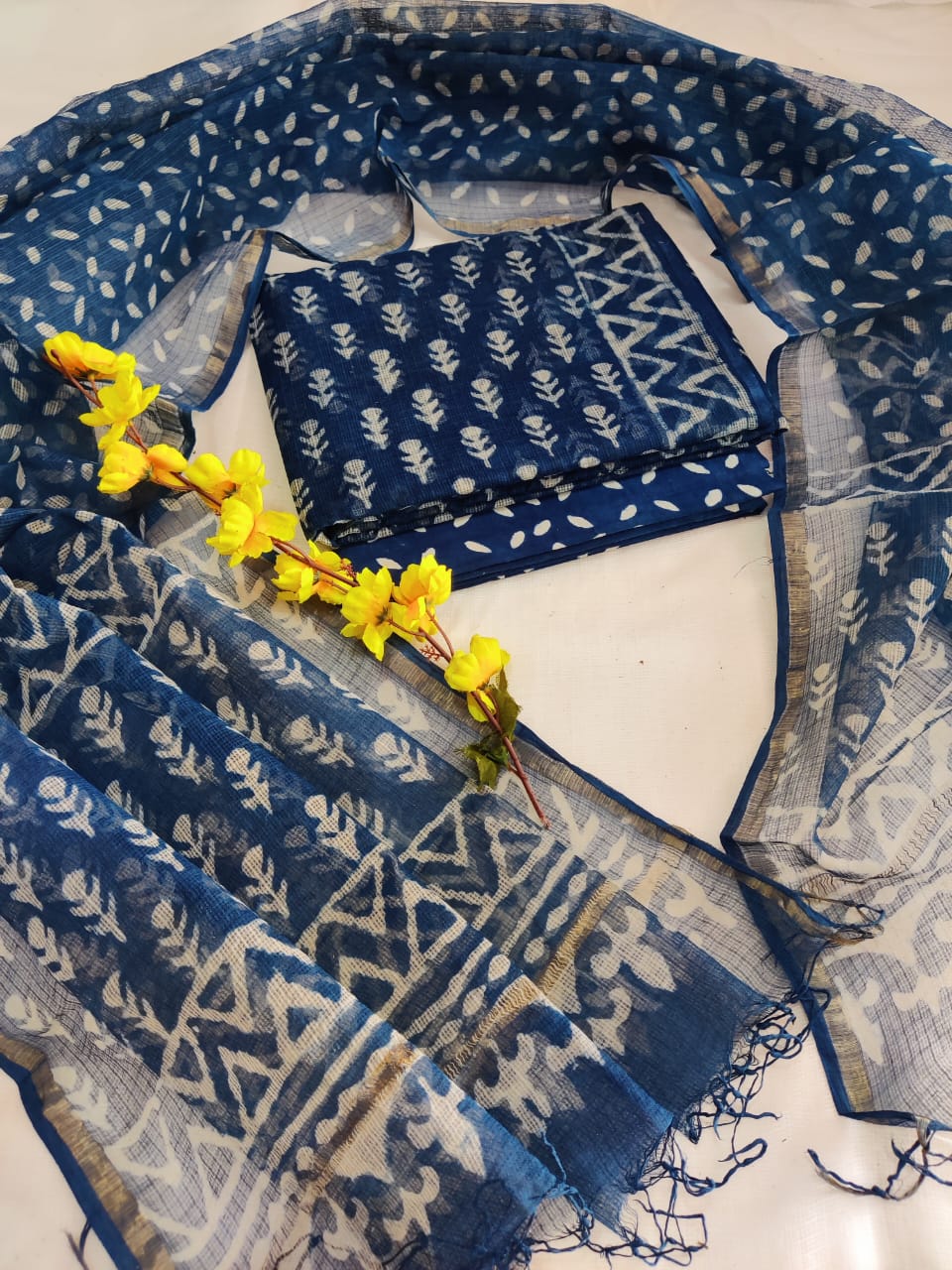 Block printed Kota Doriya Suit with Kota Doriya Dupatta