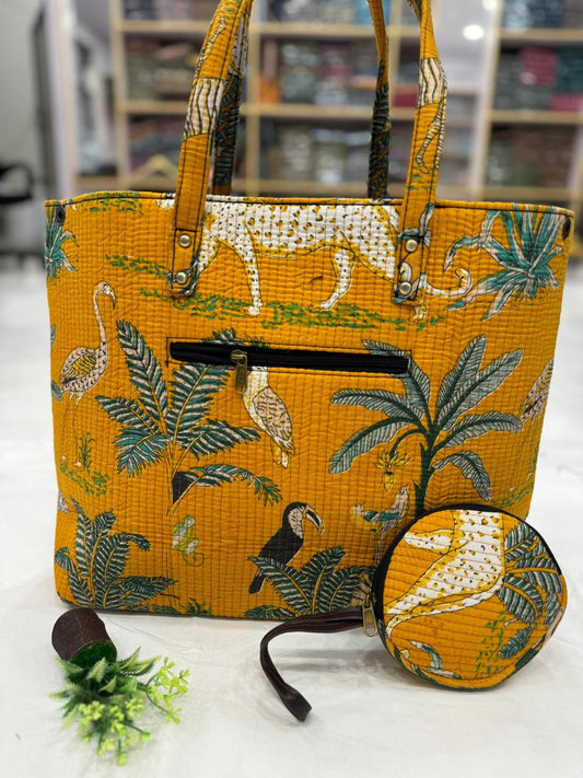 Printed Kantha Bag