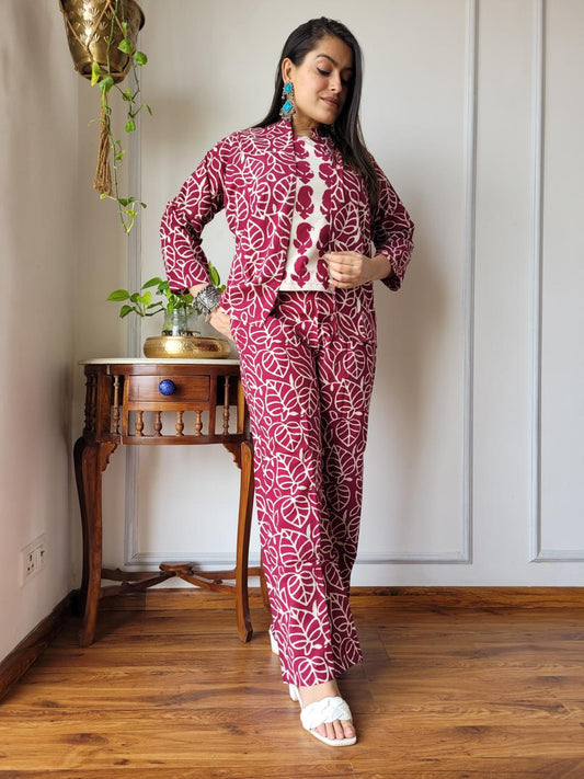 Three pieces Co-ord Set (Plus Size Available)